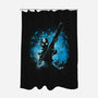 Space Avatar-none polyester shower curtain-kharmazero