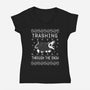 Trashing Through the Snow-womens v-neck tee-identitypollution