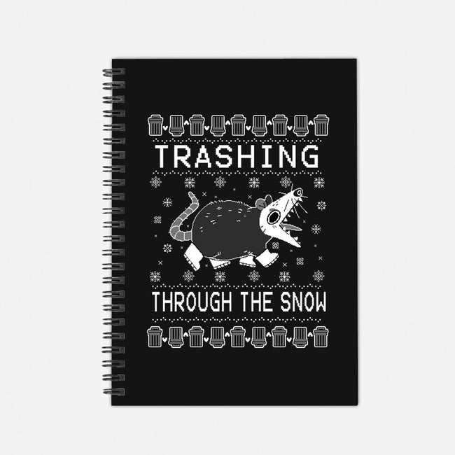 Trashing Through the Snow-none dot grid notebook-identitypollution