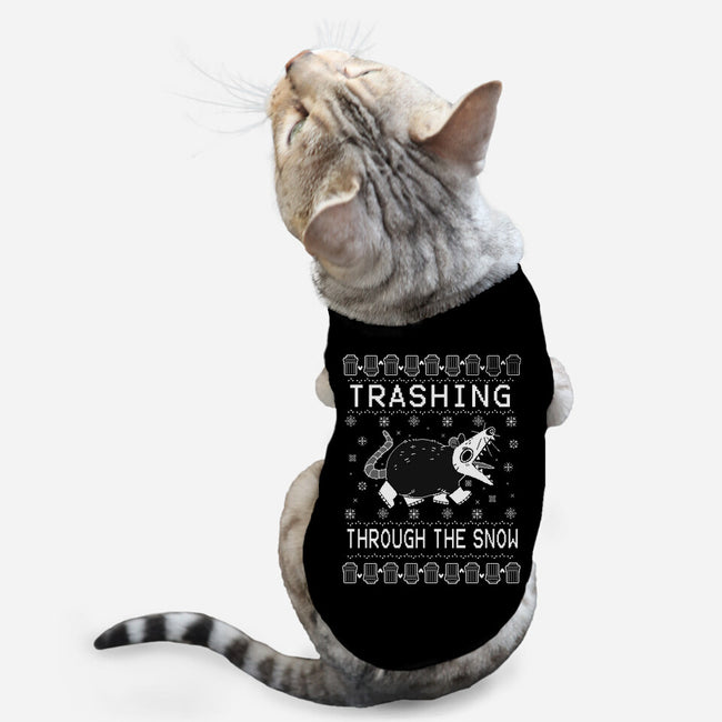 Trashing Through the Snow-cat basic pet tank-identitypollution