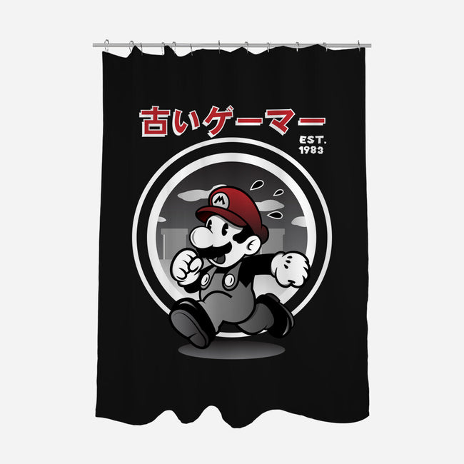 Old School Gaming-none polyester shower curtain-cero81
