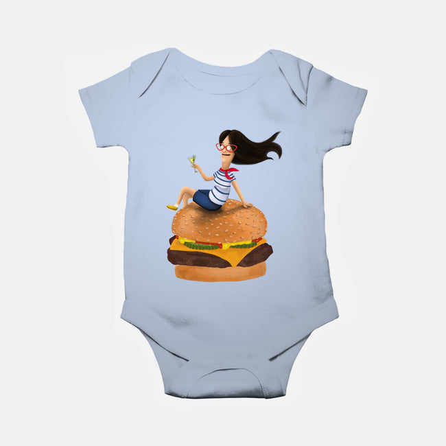 Burger Mom-baby basic onesie-miaecook