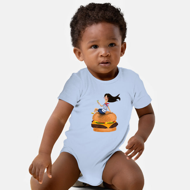 Burger Mom-baby basic onesie-miaecook