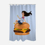 Burger Mom-none polyester shower curtain-miaecook