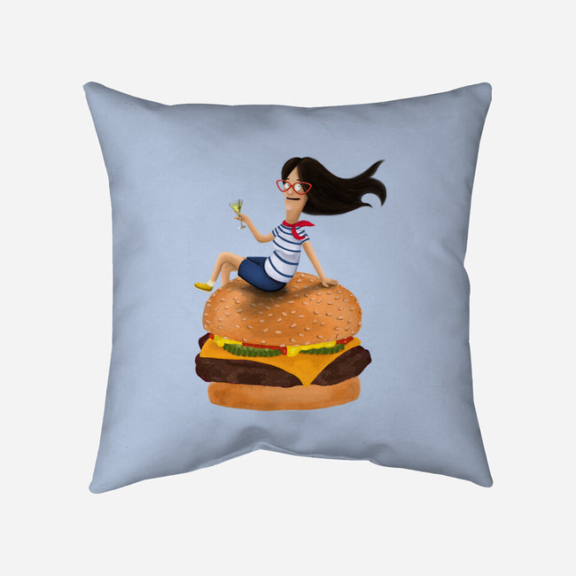 Burger Mom-none non-removable cover w insert throw pillow-miaecook