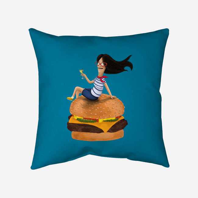 Burger Mom-none non-removable cover w insert throw pillow-miaecook