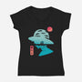 Good Day to Sail-womens v-neck tee-kkdesign