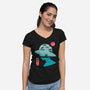 Good Day to Sail-womens v-neck tee-kkdesign