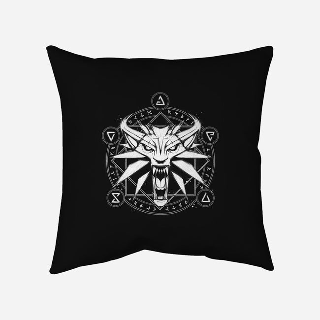 Wolf Medallion-none removable cover throw pillow-xMorfina