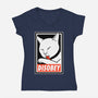 DISOBEY!-womens v-neck tee-Raffiti
