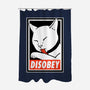 DISOBEY!-none polyester shower curtain-Raffiti