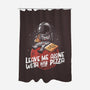 Leave Me Alone With My Pizza-none polyester shower curtain-eduely
