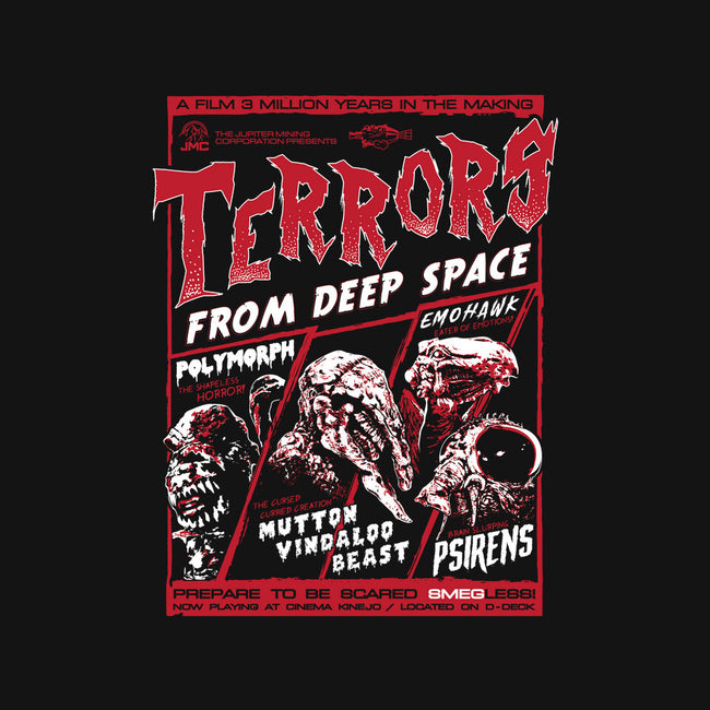 Terrors From Deep Space!-none polyester shower curtain-everdream