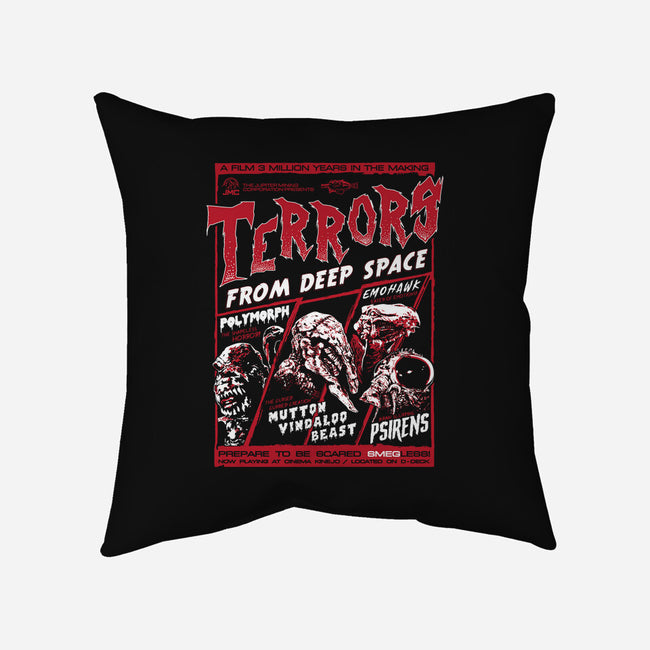 Terrors From Deep Space!-none removable cover w insert throw pillow-everdream
