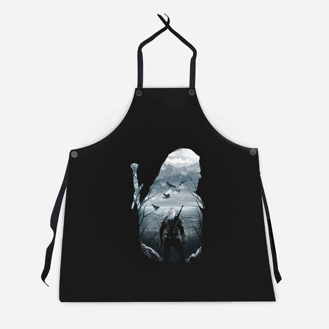 Wild Hunt Silhouette-unisex kitchen apron-dandingeroz
