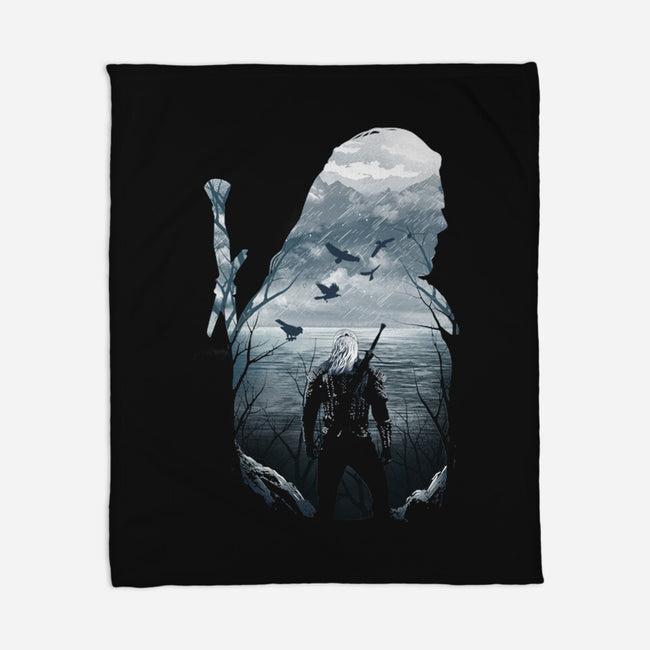 Wild Hunt Silhouette-none fleece blanket-dandingeroz