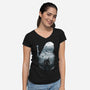 Wild Hunt Silhouette-womens v-neck tee-dandingeroz