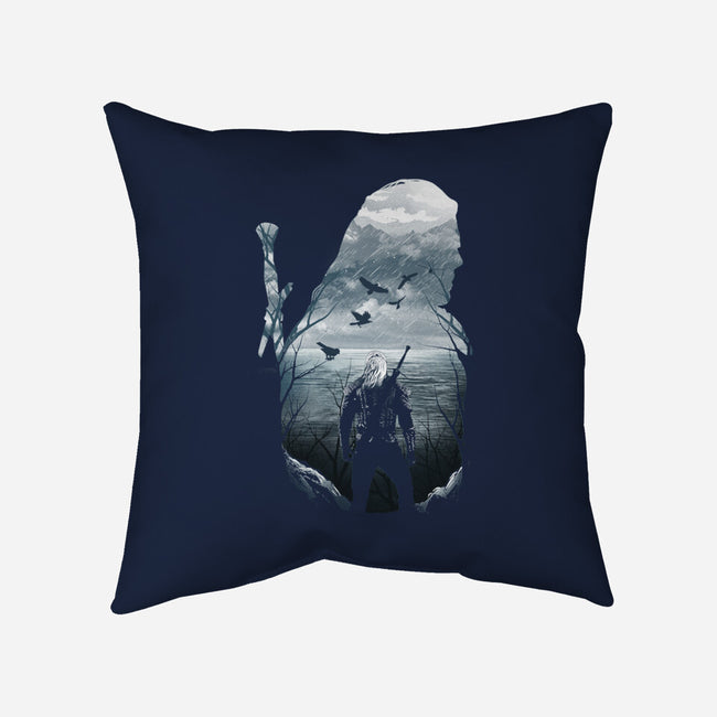 Wild Hunt Silhouette-none removable cover w insert throw pillow-dandingeroz