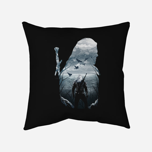 Wild Hunt Silhouette-none removable cover throw pillow-dandingeroz