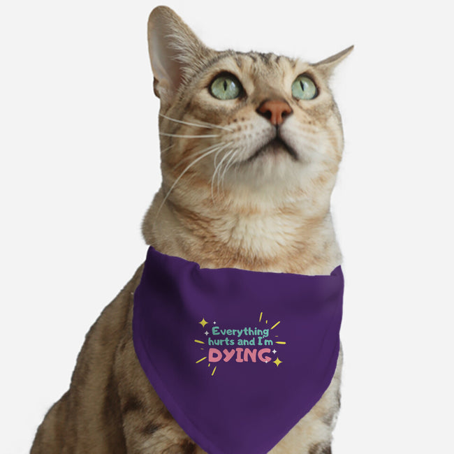 Everything Hurts & I'm Dying-cat adjustable pet collar-glitterghoul