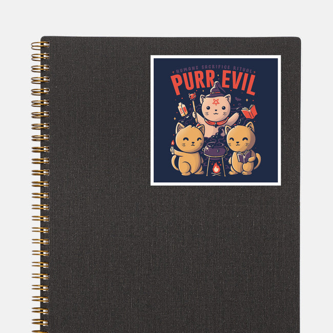 Purr Evil-none glossy sticker-eduely