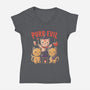 Purr Evil-womens v-neck tee-eduely