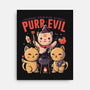 Purr Evil-none stretched canvas-eduely