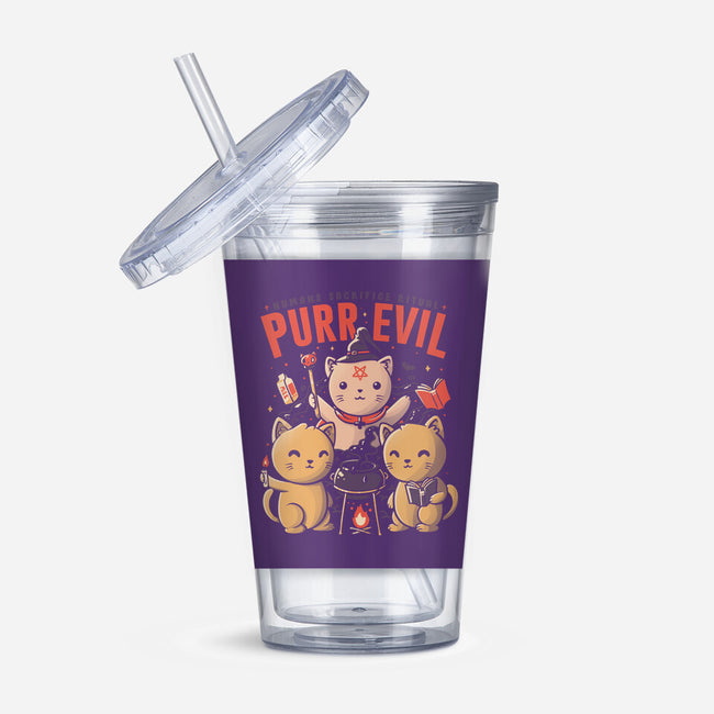 Purr Evil-none acrylic tumbler drinkware-eduely
