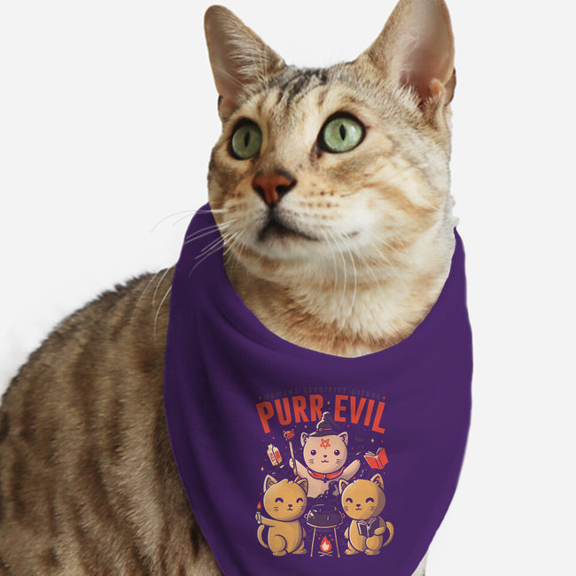 Purr Evil-cat bandana pet collar-eduely