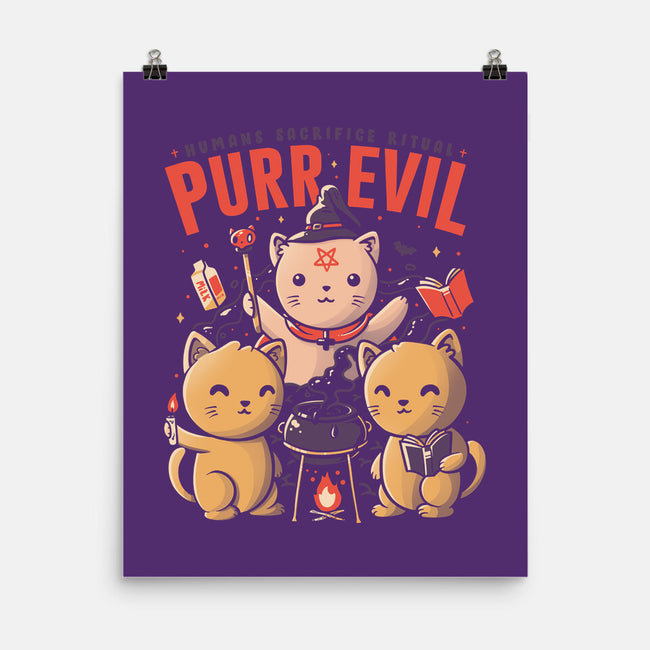 Purr Evil-none matte poster-eduely