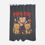 Purr Evil-none polyester shower curtain-eduely