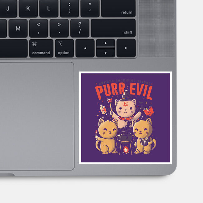Purr Evil-none glossy sticker-eduely
