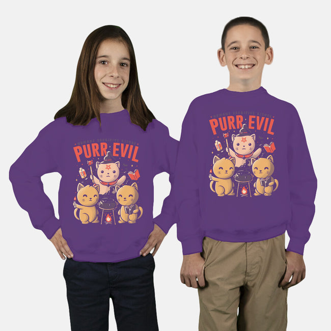 Purr Evil-youth crew neck sweatshirt-eduely