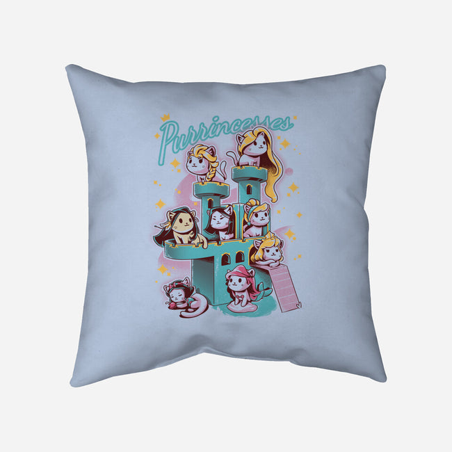Purrincesses-none non-removable cover w insert throw pillow-yumie
