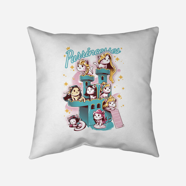 Purrincesses-none non-removable cover w insert throw pillow-yumie