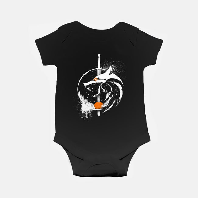 Grungewolf-baby basic onesie-artyx21