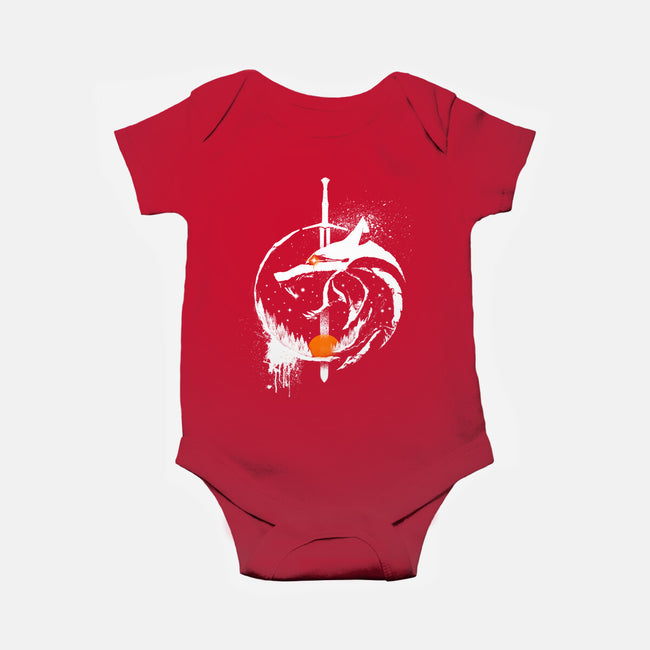 Grungewolf-baby basic onesie-artyx21