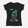 Blue Thinker-womens v-neck tee-teesgeex