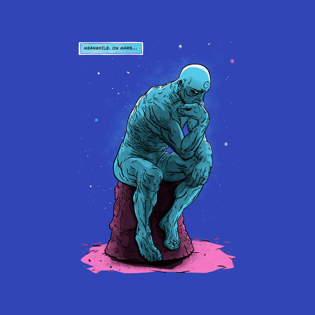 Blue Thinker-none removable cover w insert throw pillow-teesgeex