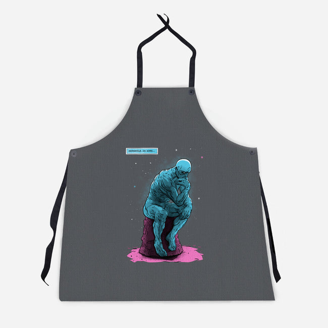 Blue Thinker-unisex kitchen apron-teesgeex