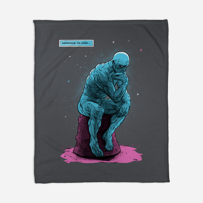 Blue Thinker-none fleece blanket-teesgeex