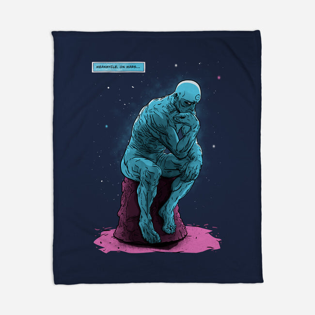 Blue Thinker-none fleece blanket-teesgeex