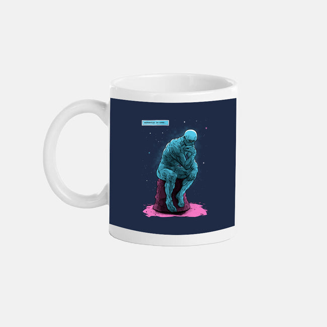 Blue Thinker-none glossy mug-teesgeex