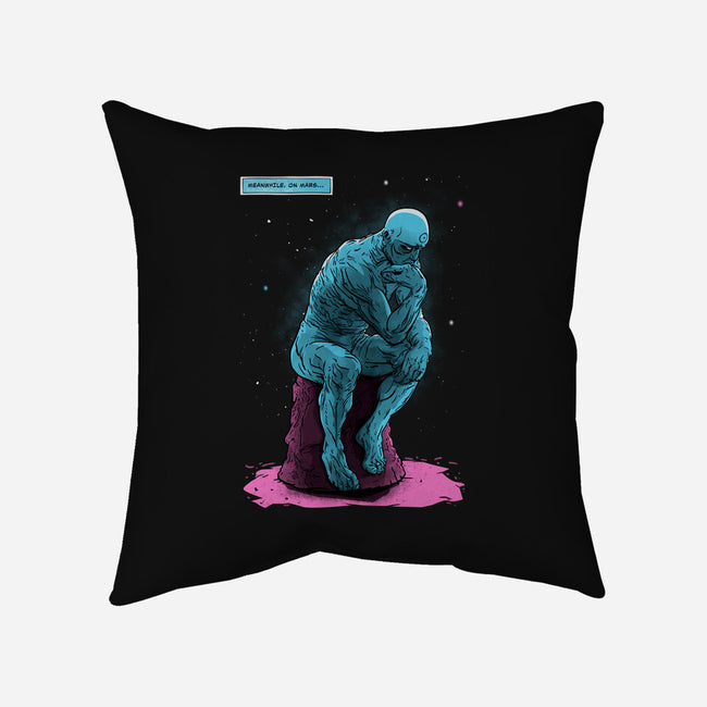 Blue Thinker-none removable cover w insert throw pillow-teesgeex