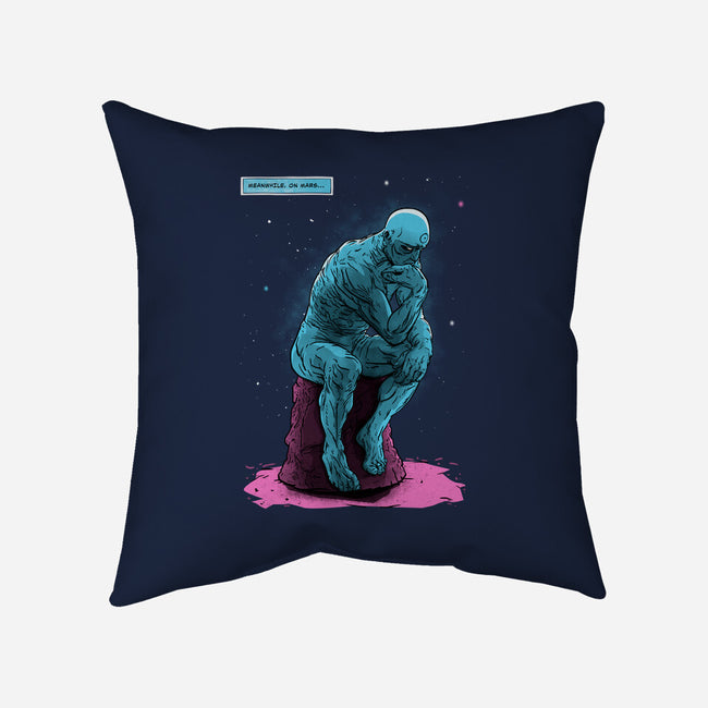 Blue Thinker-none removable cover w insert throw pillow-teesgeex