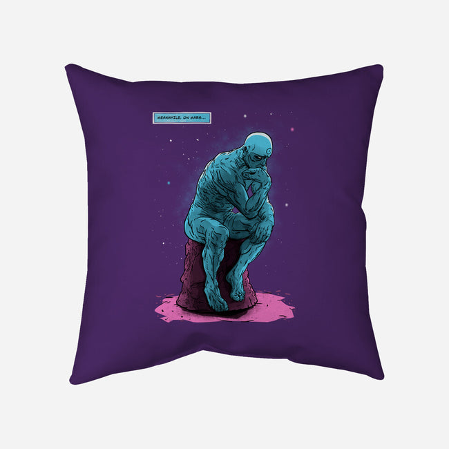 Blue Thinker-none removable cover w insert throw pillow-teesgeex