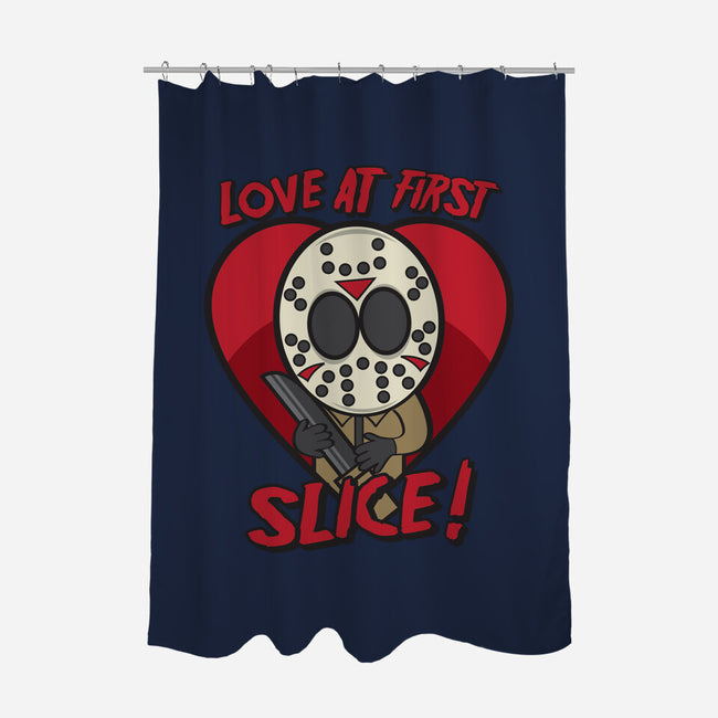 Love At First Slice!-none polyester shower curtain-jrberger
