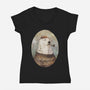 Onto the Shore-womens v-neck tee-Mike Koubou