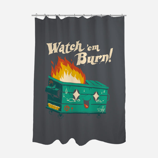 Watch Em Burn-none polyester shower curtain-vp021