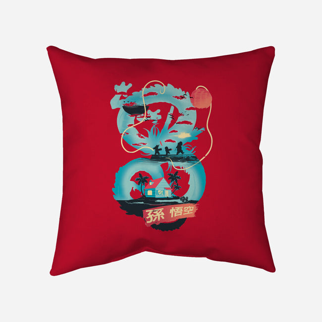 Dragon Landscape-none removable cover throw pillow-kkdesign